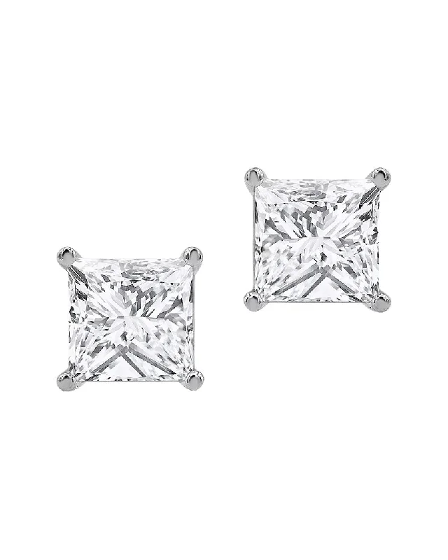 Don't Miss Out On Jaw-Dropping Jewelry Discounts Exquisite 2 Carat Princess Cut Lab-Grown Diamond Studs