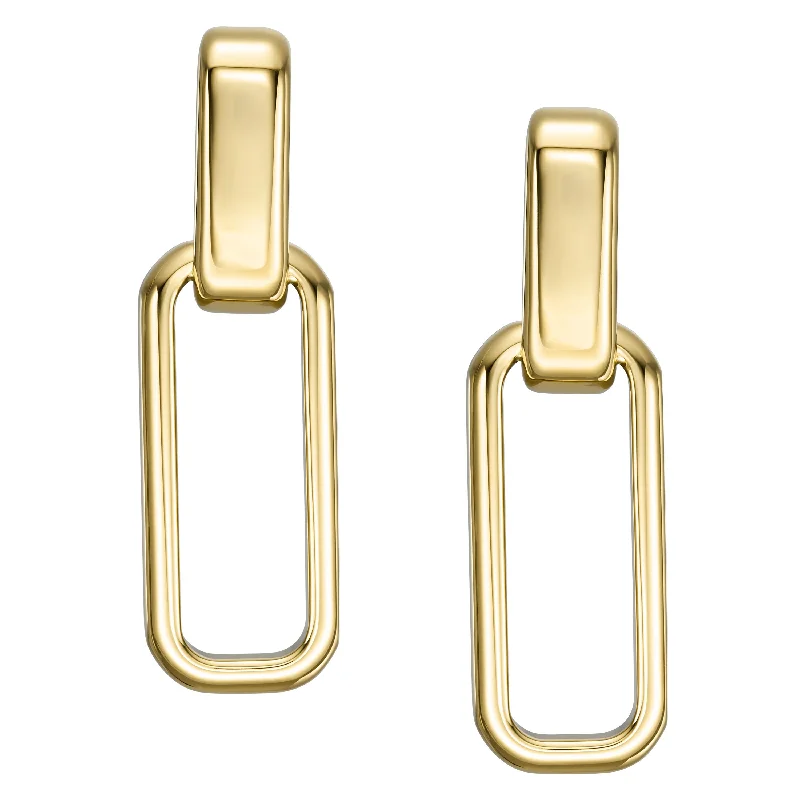 Luxury Meets Affordability – Jewelry Sale Now Live Fossil Women's Archival Core Essentials Gold-Tone Stainless Steel Drop Earrings