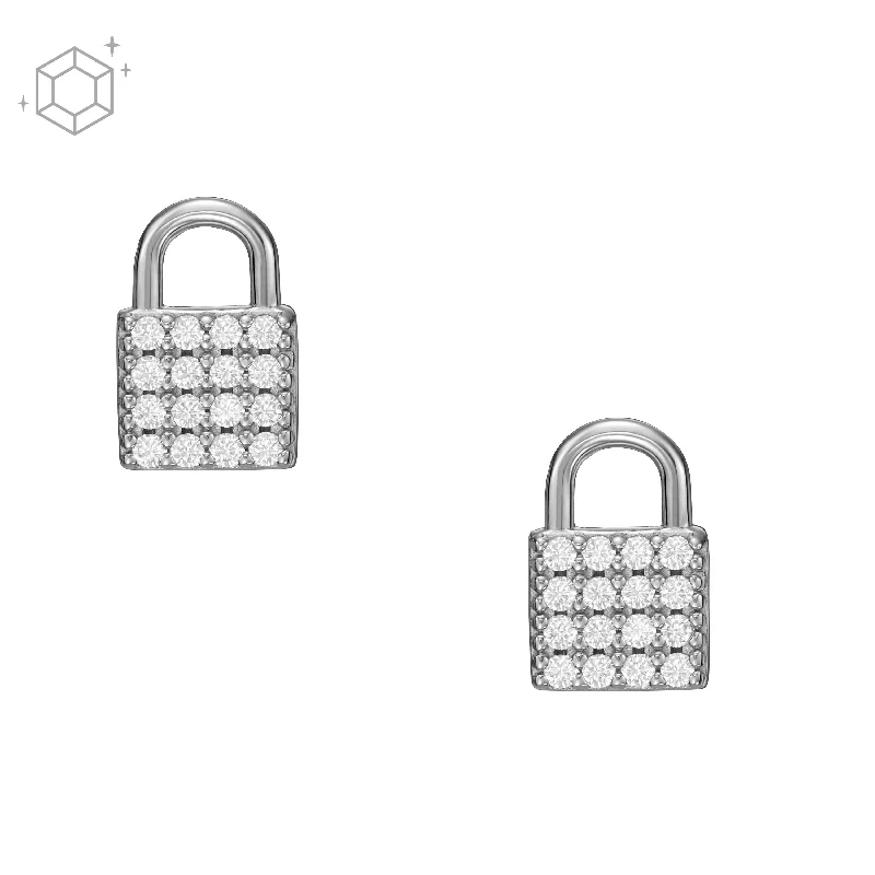 Seasonal Jewelry Sale – Upgrade Your Style Today Fossil Women's Sterling Silver Lock Chain Earrings