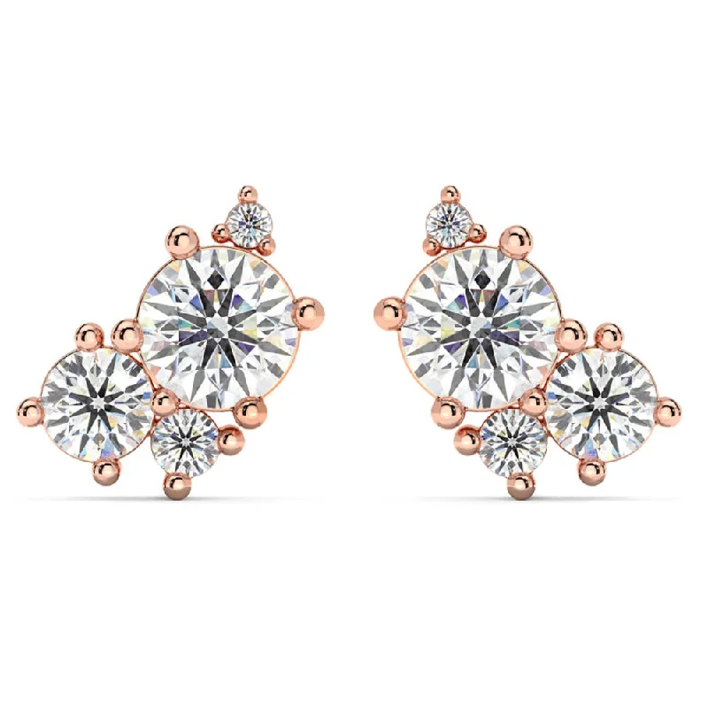 Jewelry Clearance Sale – Final Reductions G/VS 2.50Ct Diamond Studs Bouquet Earrings 14k Gold Lab Grown 11.5mm