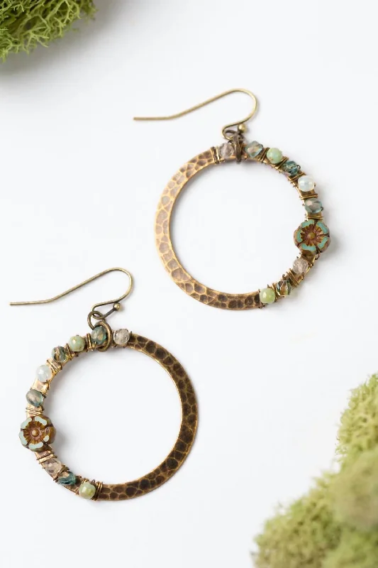 Trending Jewelry Now Available At Exclusive Prices Heron Czech Glass, Quartz Hoop Earrings In Multi