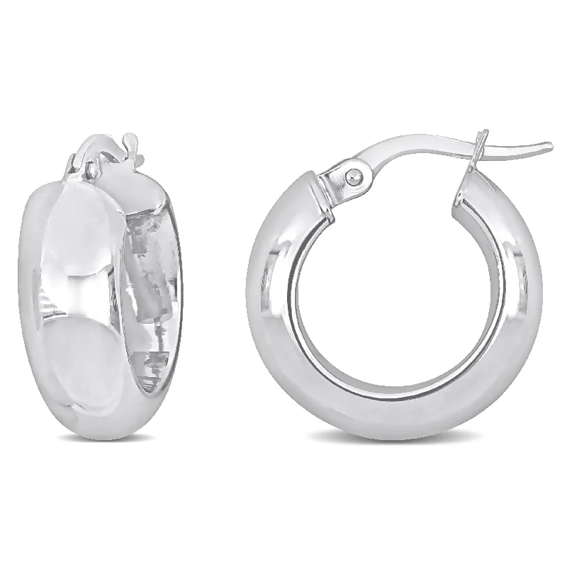 Best Jewelry Deals – Shop Premium Pieces At Great Prices Mimi & Max 18mm Huggie Hoop Earrings in 10k White Gold