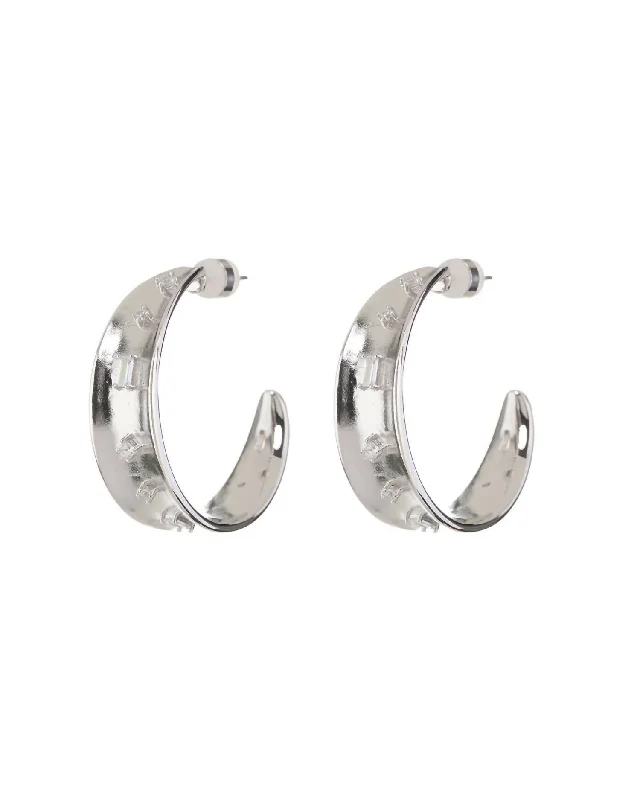 Personalized Jewelry Sale – Meaningful Gifts At Great Prices Mixte Statement Hoops In Silver