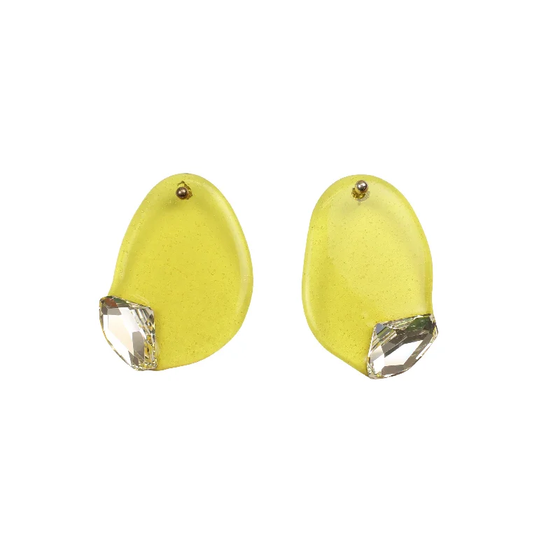 Premium Jewelry At Special Low Prices For A Limited Time ORANGE SINGLE STRASS CHAIN EARRINGS-SINGLE SHP