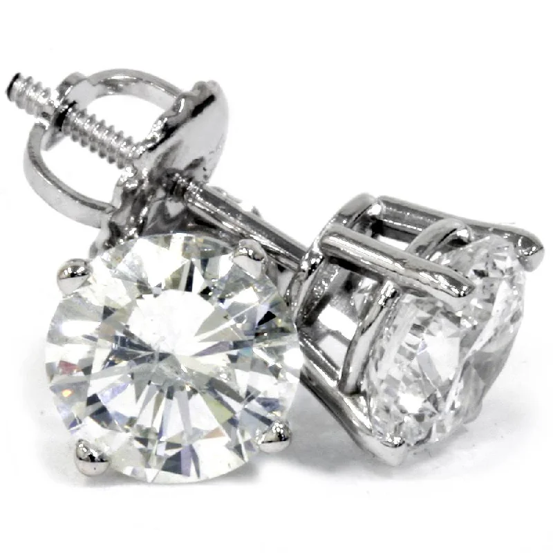 Shine In Style – Shop Jewelry Discounts Today Platinum 2 Ct T.W. Certified Natural Diamond Studs Screw Backs