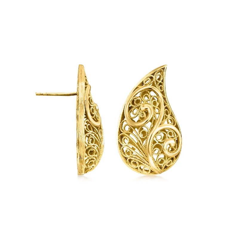 Best Jewelry Deals – Shop Premium Pieces At Great Prices Ross-Simons 18kt Gold Over Sterling Filigree Teardrop Earrings