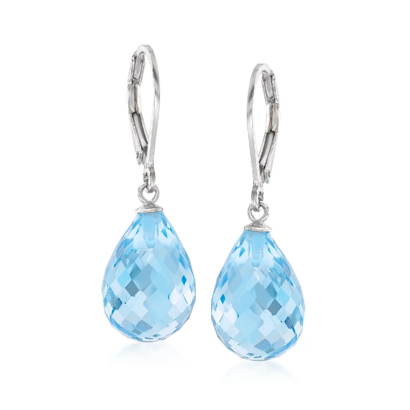 Your Dream Jewelry At Dream Prices – Shop Now Ross-Simons Blue Topaz Drop Earrings in Sterling Silver