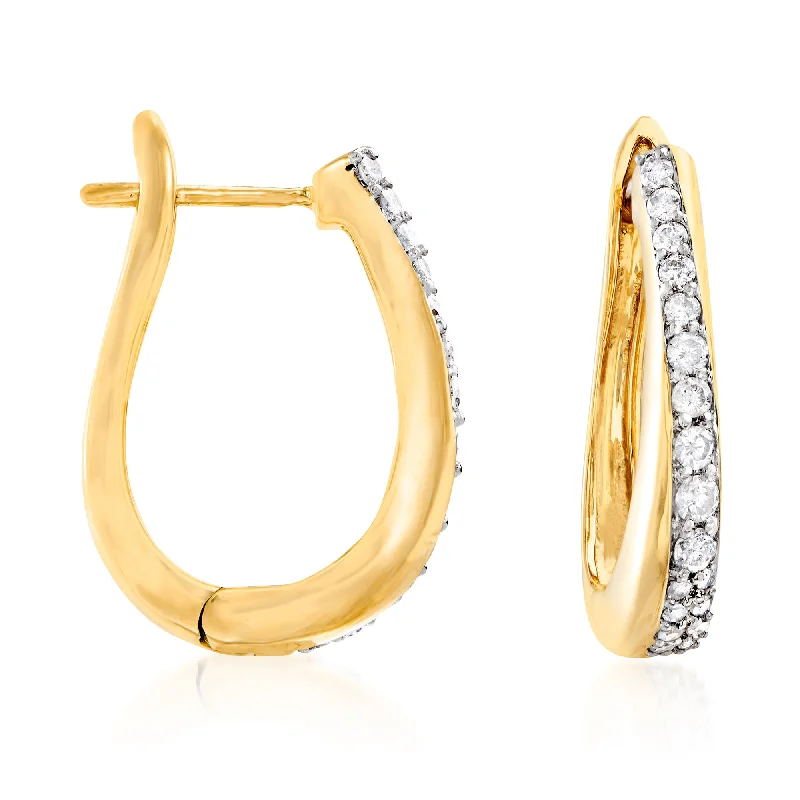 High-End Sparkle, Low-End Prices – Jewelry Sale Live Ross-Simons Diamond Hoop Earrings in 18kt Gold Over Sterling