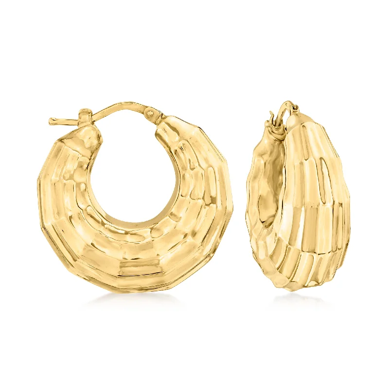 Exclusive Jewelry Discounts – Shop Now For Savings Ross-Simons Italian 14kt Yellow Gold Rectangular Faceted Hoop Earrings