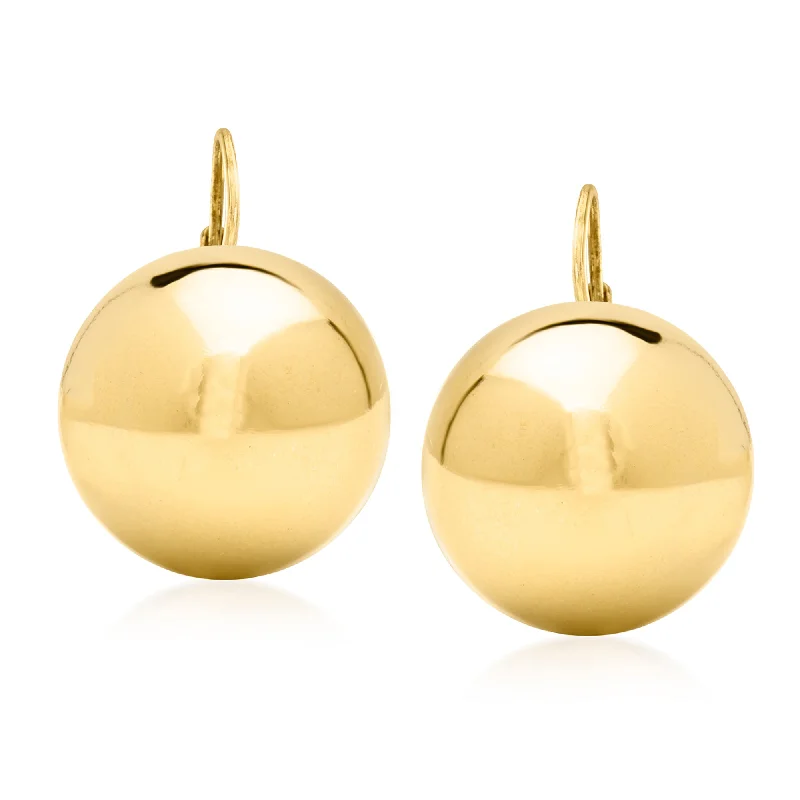Bestselling Jewelry At Special Promotional Rates Ross-Simons Italian 18mm 18kt Gold Over Sterling Ball Drop Earrings