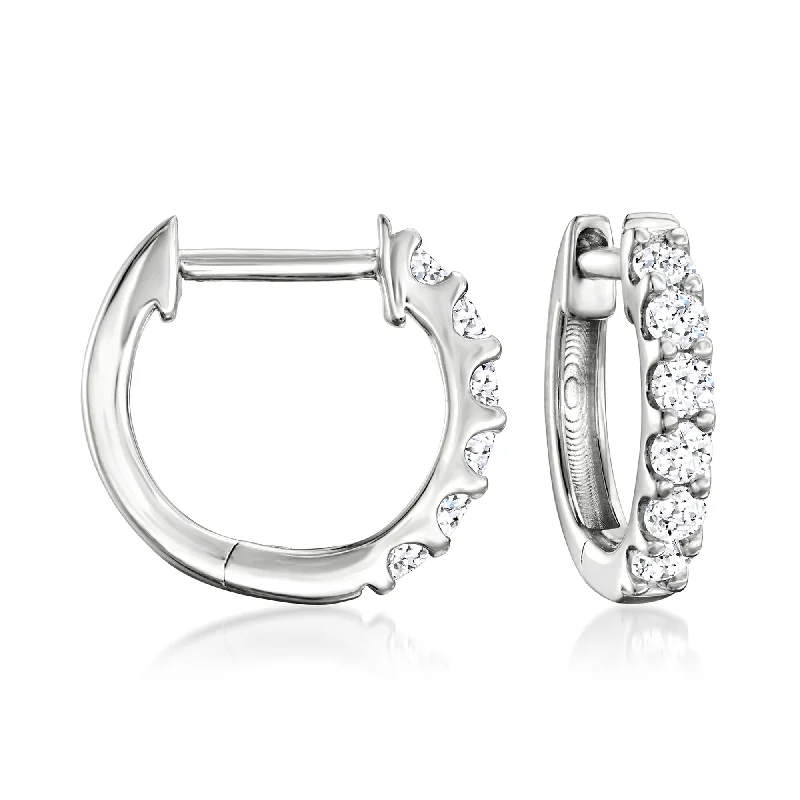 High-End Sparkle, Low-End Prices – Jewelry Sale Live Ross-Simons Lab-Grown Diamond Hoop Earrings in Sterling Silver
