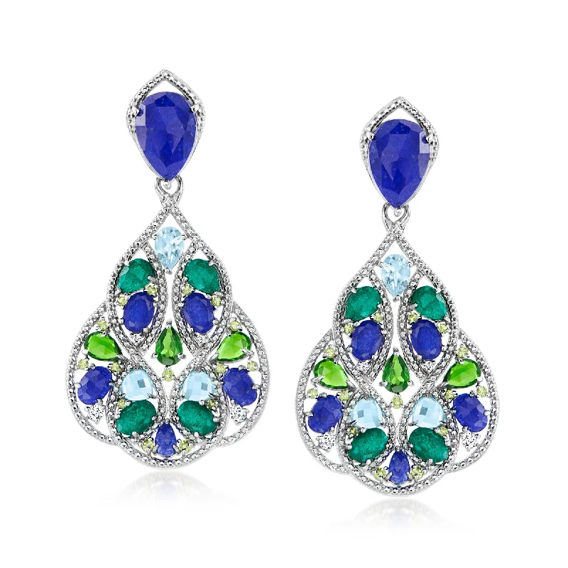 Exclusive Jewelry Markdowns – Limited-Time Offer Ross-Simons Multi-Gemstone Drop Earrings in Sterling Silver