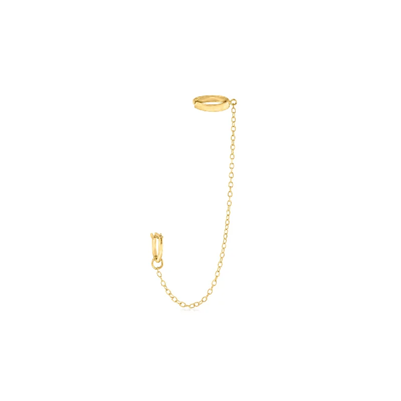 Seasonal Jewelry Sale – Upgrade Your Collection RS Pure by Ross-Simons 14kt Yellow Gold Single Hoop and Cuff Earring