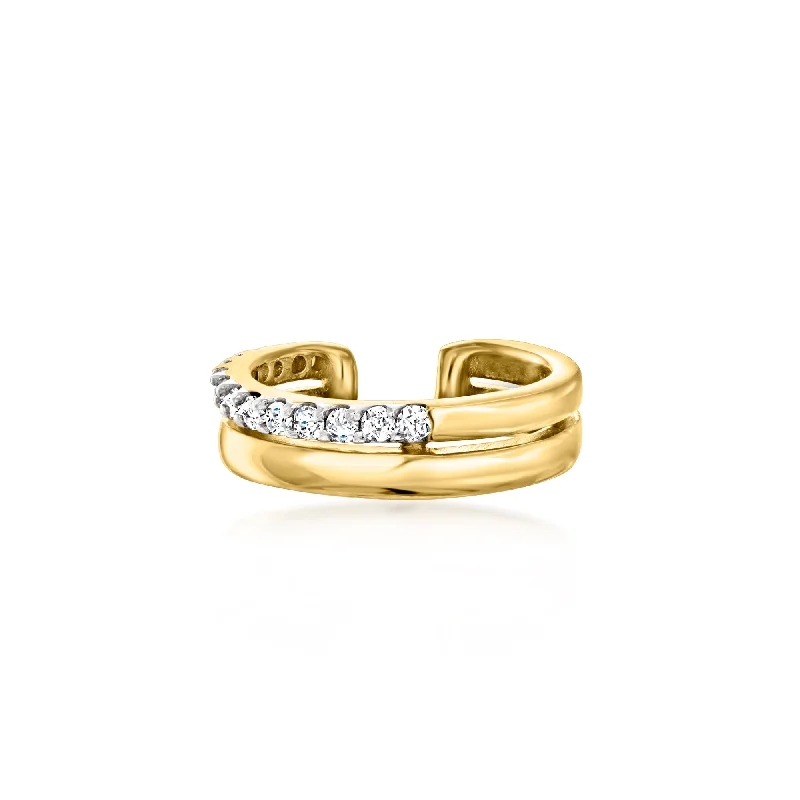 Limited-Time Offer On Elegant Jewelry Pieces RS Pure by Ross-Simons Diamond and 14kt Yellow Gold Single Ear Cuff