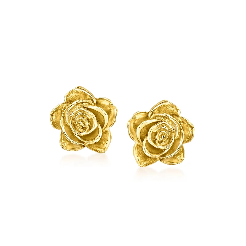 Seasonal Jewelry Clearance – Best Styles At The Lowest Prices RS Pure by Ross-Simons Italian 14kt Yellow Gold Rose Earrings