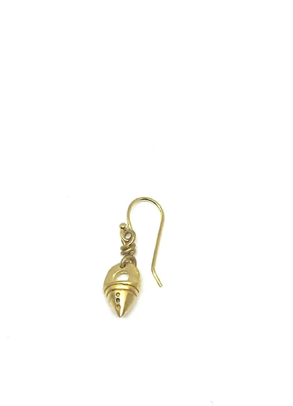Waterproof Stainless Steel Jewelry For Lasting Beauty Small Cone Tuereg Single Earring In Gold
