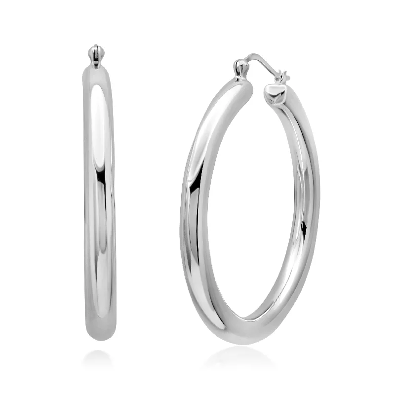Exclusive Jewelry Markdowns – Limited-Time Offer Sterling Silver 50X5 MM Hoop Earrings