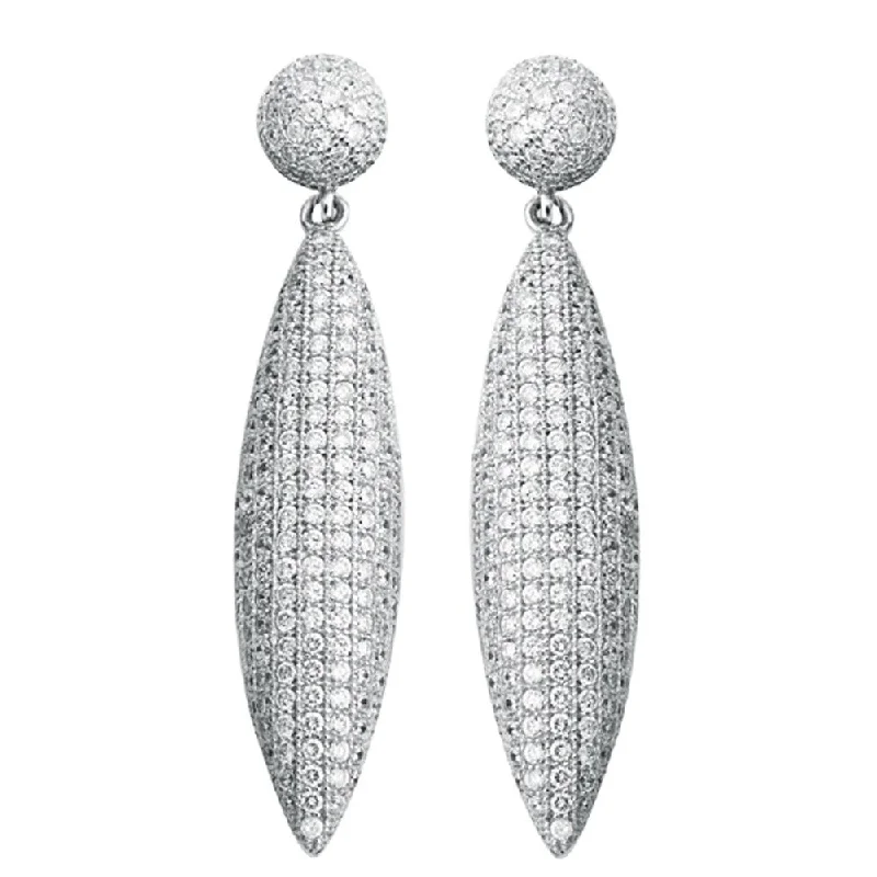 Handcrafted Jewelry Sale – Unique Designs At Low Prices Suzy Levian Pave Cubic Zirconia Sterling Silver Earrings