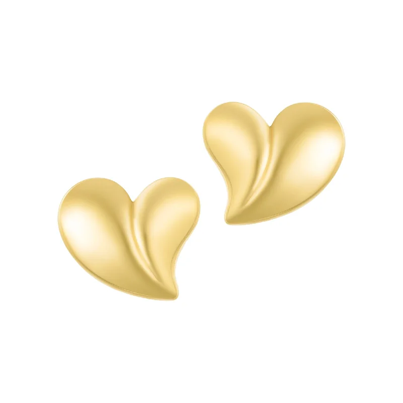 Trending Jewelry Styles Now At Limited-Time Discounts Tarnish Resistant 18k Gold Plated Oversized Puffy Heart Earrings