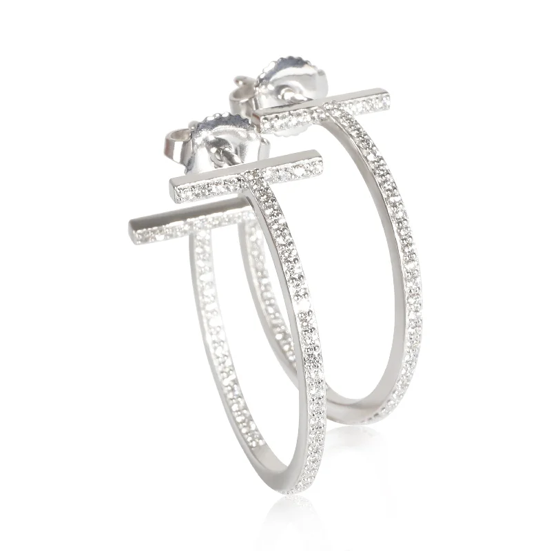 Eco-Friendly Sustainable Jewelry For Conscious Buyers Tiffany & Co. Tiffany T Earrings in 18k White Gold 0.41 CTW