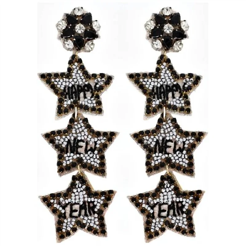 Unmissable Deals On Handmade Jewelry Collections Women's 3 Star Seed Bead Earrings In Silver