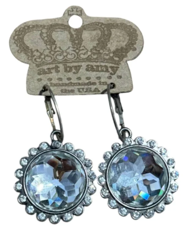 Luxury Meets Affordability – Jewelry Sale Live Now Women's Crystal Circle Earrings In Silver