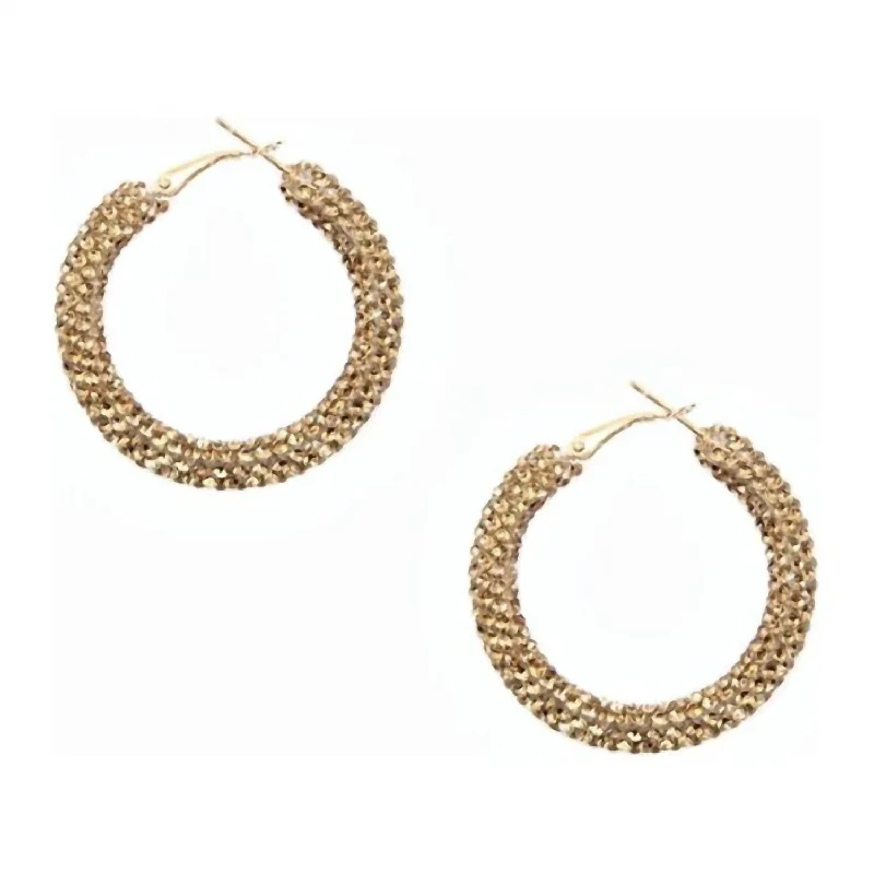 Flash Sale On Exquisite Jewelry – Don't Miss Out Women's Rhinestone Hoop Earrings In Gold