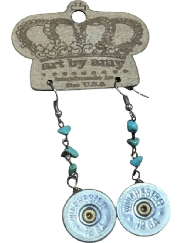 Limited-Stock Jewelry Sale – Shop Before It's Gone Women's Shotgun Shell With Charms Earrings In Blue
