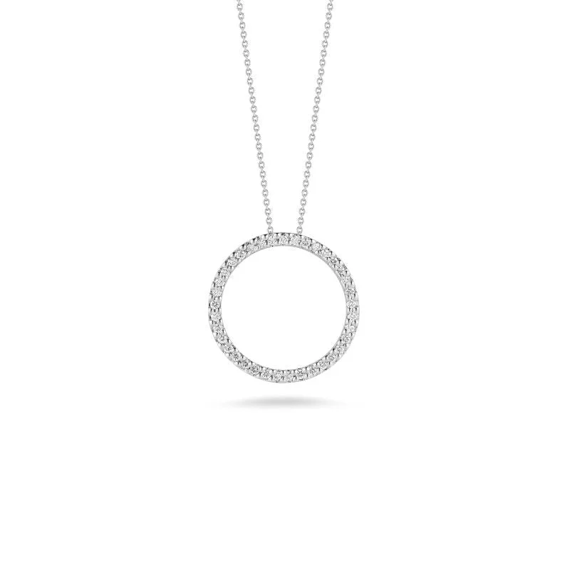 Affordable Glamour – Premium Jewelry At Special Prices Medium Diamond Open Circle Pendant