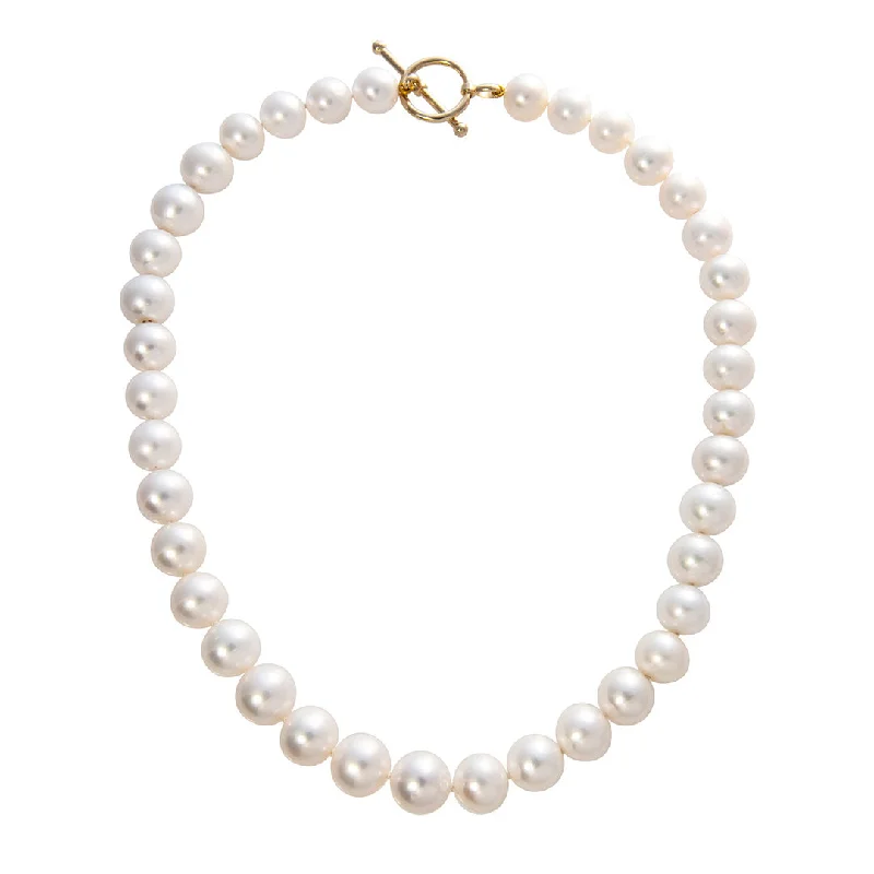 Huge Savings On Timeless Jewelry Collections 11-12mm Freshwater Pearl 14K Gold Toggle Clasp Necklace