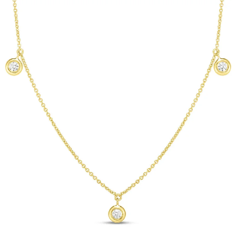 Special Offers On Handcrafted And Designer Jewelry Three Diamond Drop Station Necklace