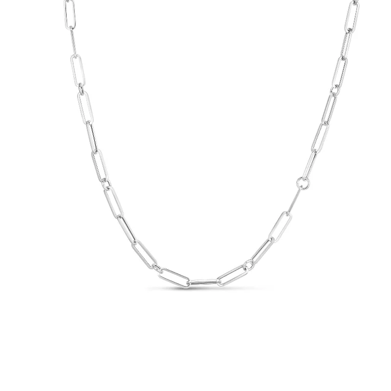 Premium Jewelry At Special Low Prices For A Limited Time Fine Link Paper-Clip Chain Necklace