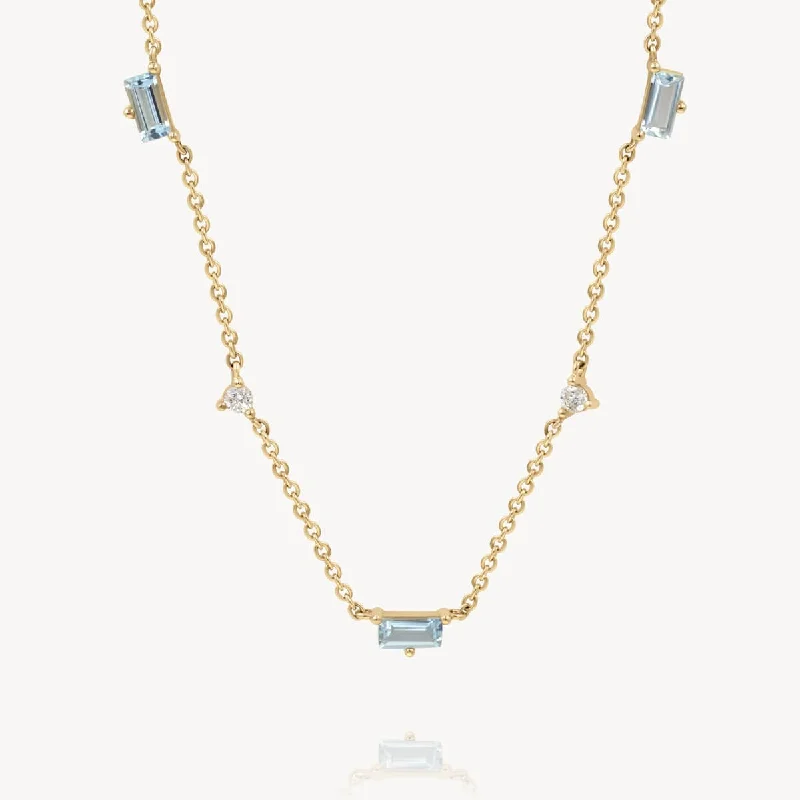 Luxury Meets Affordability – Jewelry Sale Live Now Aquamarine Azure Necklace