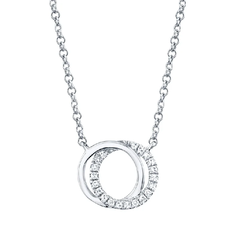 Trending Jewelry Styles Now At Limited-Time Discounts Bremer Jewelry 14K White Gold Diamond You + Me Necklace (0.07ctw)