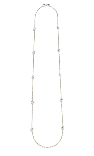 Sparkle On A Budget – Fine Jewelry For Less Bremer Jewelry Round Shape Diamond 18K White Gold Station Necklace (4.25ctw)