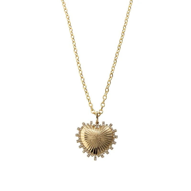 Fine Jewelry, Limited-Time Offers Available Diamond 14K Gold Heart Pendant Necklace