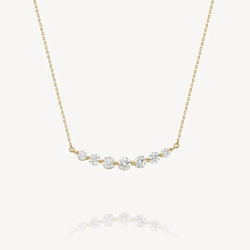 Handcrafted Jewelry Sale – Unique Designs At Low Prices Floating White Diamond Necklace