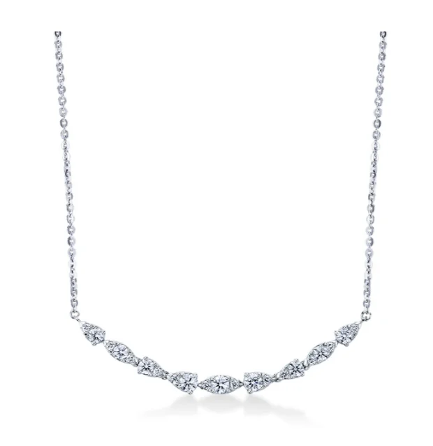 Limited-Stock Jewelry Sale – Once It's Gone, It's Gone Hearts On Fire 18K White Gold  Diamond Aerial Dewdrop  Pendant with a 18K White Gold Cable Link Necklace (0.50ctw)