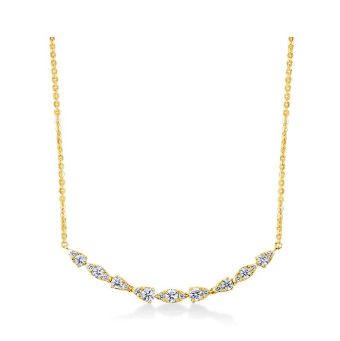 Grab Your Favorite Jewelry At The Lowest Prices Hearts On Fire 18K Yellow Gold Round Shape Diamond Aerial DewdropPendant Small (.50ctw)