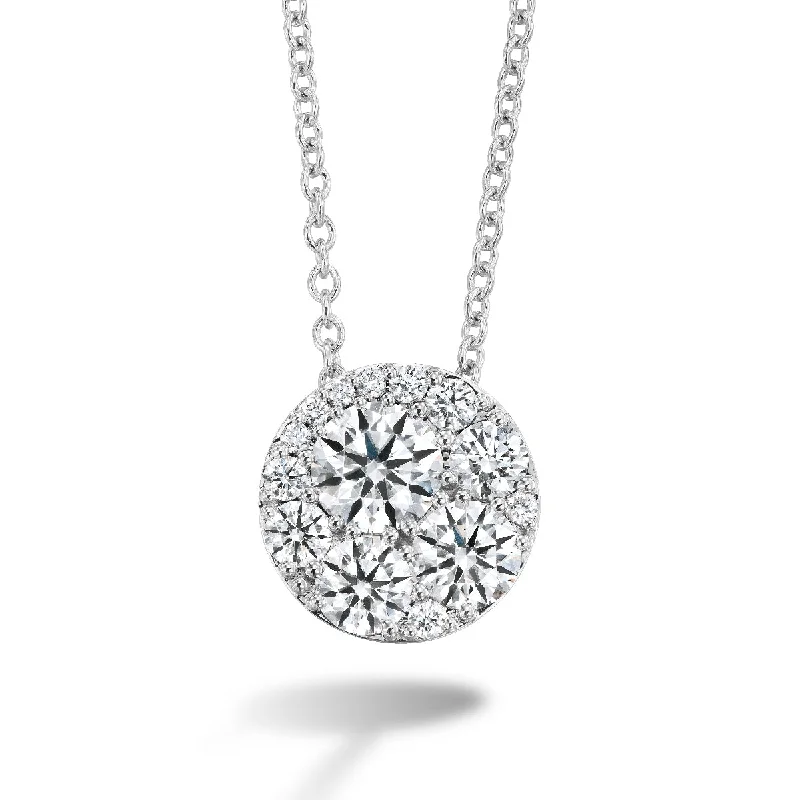 Affordable Luxury Jewelry For Every Occasion Hearts on Fire Tessa Circle Necklace in White Gold (0.50 ctw)