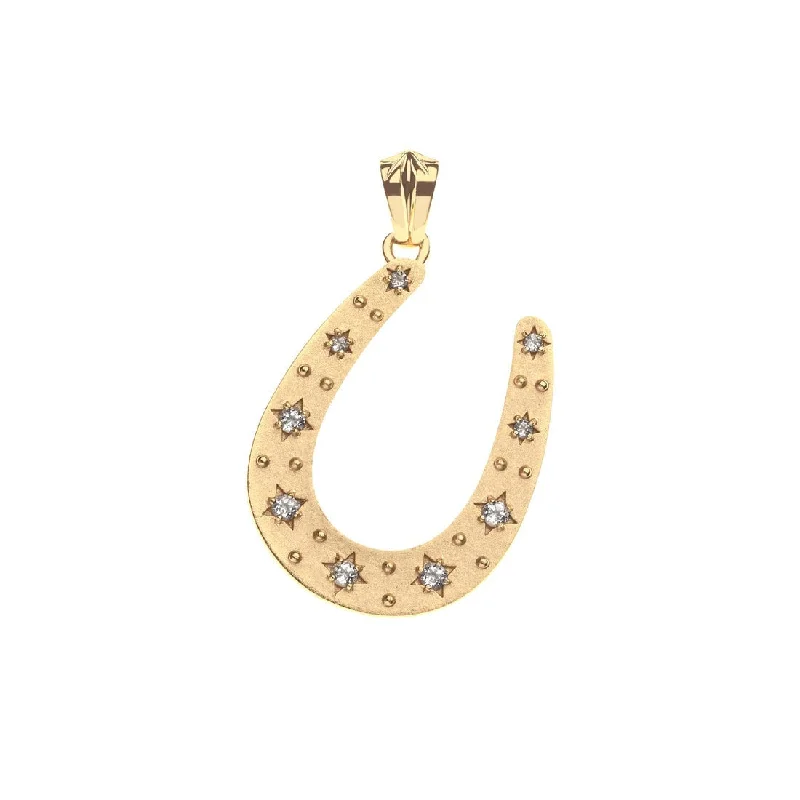 Luxury Jewelry Clearance – Shop Premium Styles Now Jane Win LUCKY Starry Horseshoe Pendant Necklace