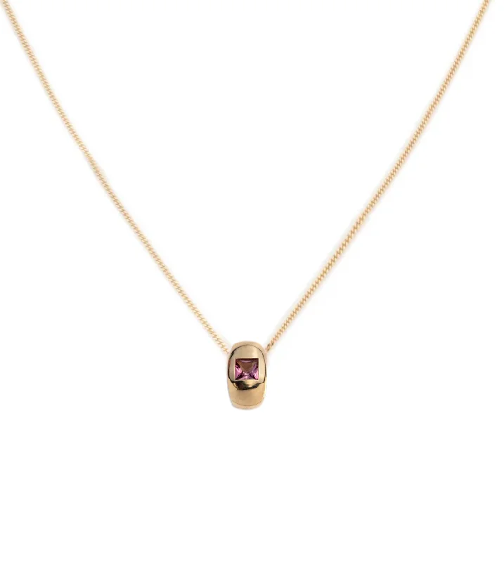 Flash Sale On Exquisite Jewelry – Don't Miss Out Pink Tourmaline Heart Slide : Fine Diamond Cut Curb Chain Necklace