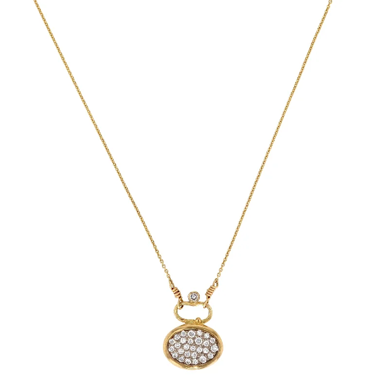Exclusive Jewelry Sale – Sparkle For Less Pavé 18K & 22K Gold & Whitegold Necklace w. 28 Diamonds Exclusive Jewelry Sale – Sparkle For Less Pavé 18K & 22K Gold & Whitegold Necklace w. 28 Diamonds