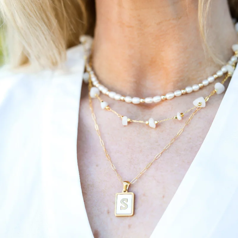 Buy More, Save More On Stunning Jewelry Designs Mother of Pearl Necklace Stack