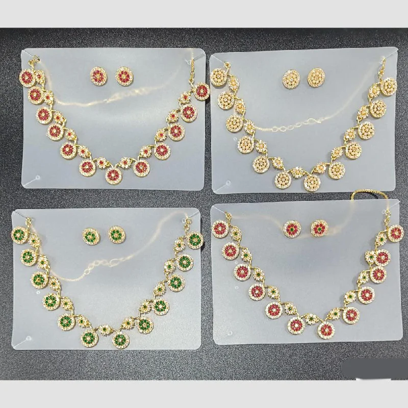 The Perfect Jewelry Piece At The Perfect Price Rani Sati Jewels Gold Plated Austrian Stone Necklace Set The Perfect Jewelry Piece At The Perfect Price Rani Sati Jewels Gold Plated Austrian Stone Necklace Set