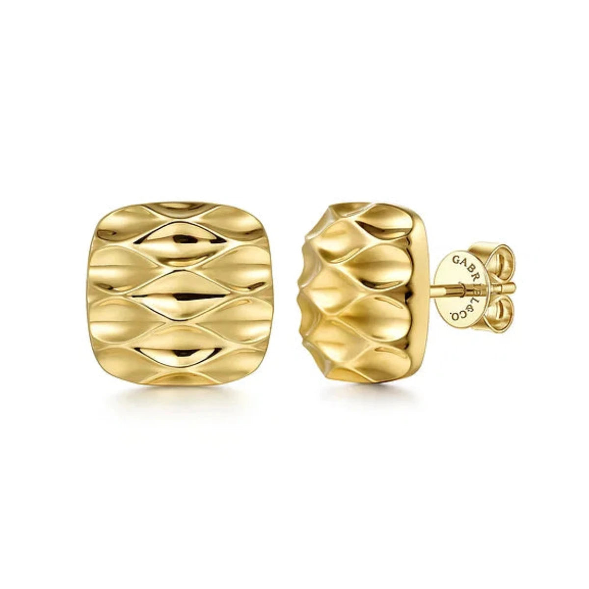 Buy More, Save More On Stunning Jewelry Pieces 14K Y Gold 14mm Textured Square Earrings Buy More, Save More On Stunning Jewelry Pieces 14K Y Gold 14mm Textured Square Earrings