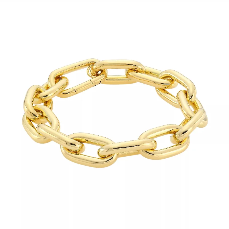 Customized Silver Jewelry For Unique Style Chunky Paperclip Link Bracelet