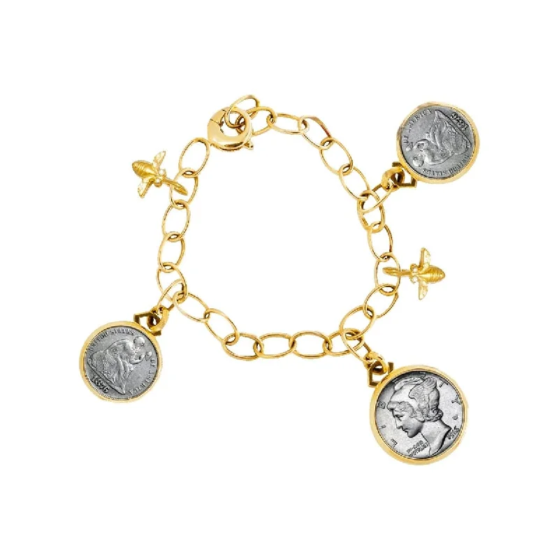 Timeless Elegance, Temporary Discounts – Act Fast Coin, Butterfly and Bee Bracelet
