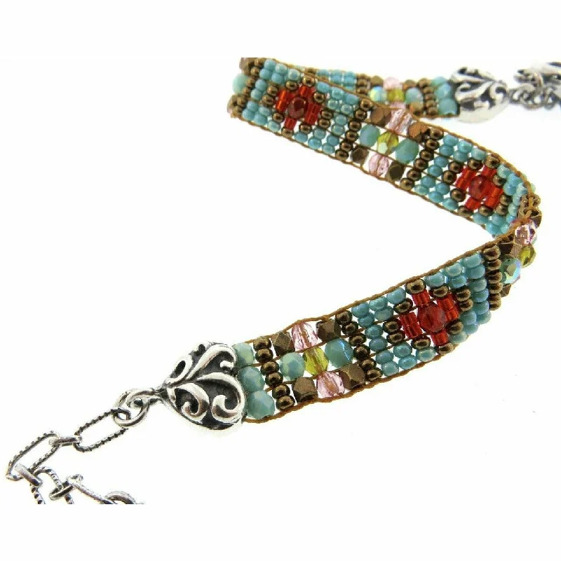 Trending Jewelry Now At Unbeatable Prices Chili Rose TIffany Aqua  Beaded  Bracelet