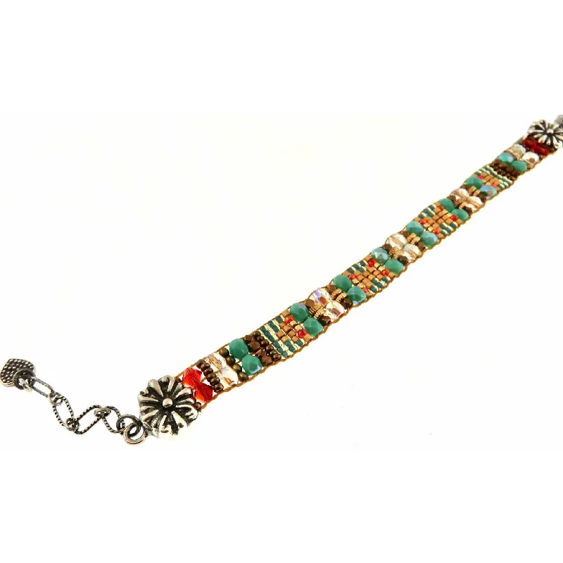 Affordable Luxury Jewelry – Style At A Great Price Chili Rose  "Santa Fe Dreams " Narrow Tiffany  Bracelet Flower Ends